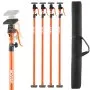 VEVOR Cabinet Jack Support Pole, 4-Pack, 125-291 cm Steel Telescopic Quick Support Rod, Adjustable 3rd Hand System up to 90 kg Capacity for Installing Cabinets, Lifting Drywall, Cargo Bars