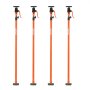 VEVOR Cabinet Jack Support Pole, 4-Pack, 125-291 cm Steel Telescopic Quick Support Rod, Adjustable 3rd Hand System up to 90 kg Capacity for Installing Cabinets, Lifting Drywall, Cargo Bars