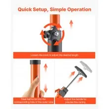 VEVOR 4Pcs Cabinet Jack Support Pole 125-291 cm Telescopic Quick Support Rod