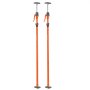 VEVOR Cabinet Jack Support Pole, 2-Pack, 125-291 cm Steel Telescopic Quick Support Rod, Adjustable 3rd Hand System up to 90 kg Capacity for Installing Cabinets, Lifting Drywall, Cargo Bars