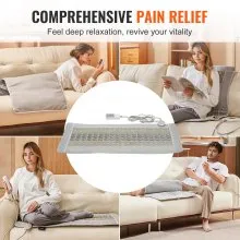 VEVOR Far Infrared Heating Pad 132 Natural Jade 54 Tourmaline Stone Heating Pad