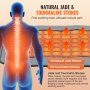 VEVOR Far Infrarød varmepute 48 naturlig jade og 24 turmalinstein varmepute