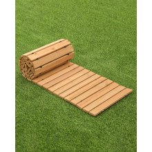 8 ft L x 17 in W Straight Wooden Garden Pathway Roll Out Garden Walkway