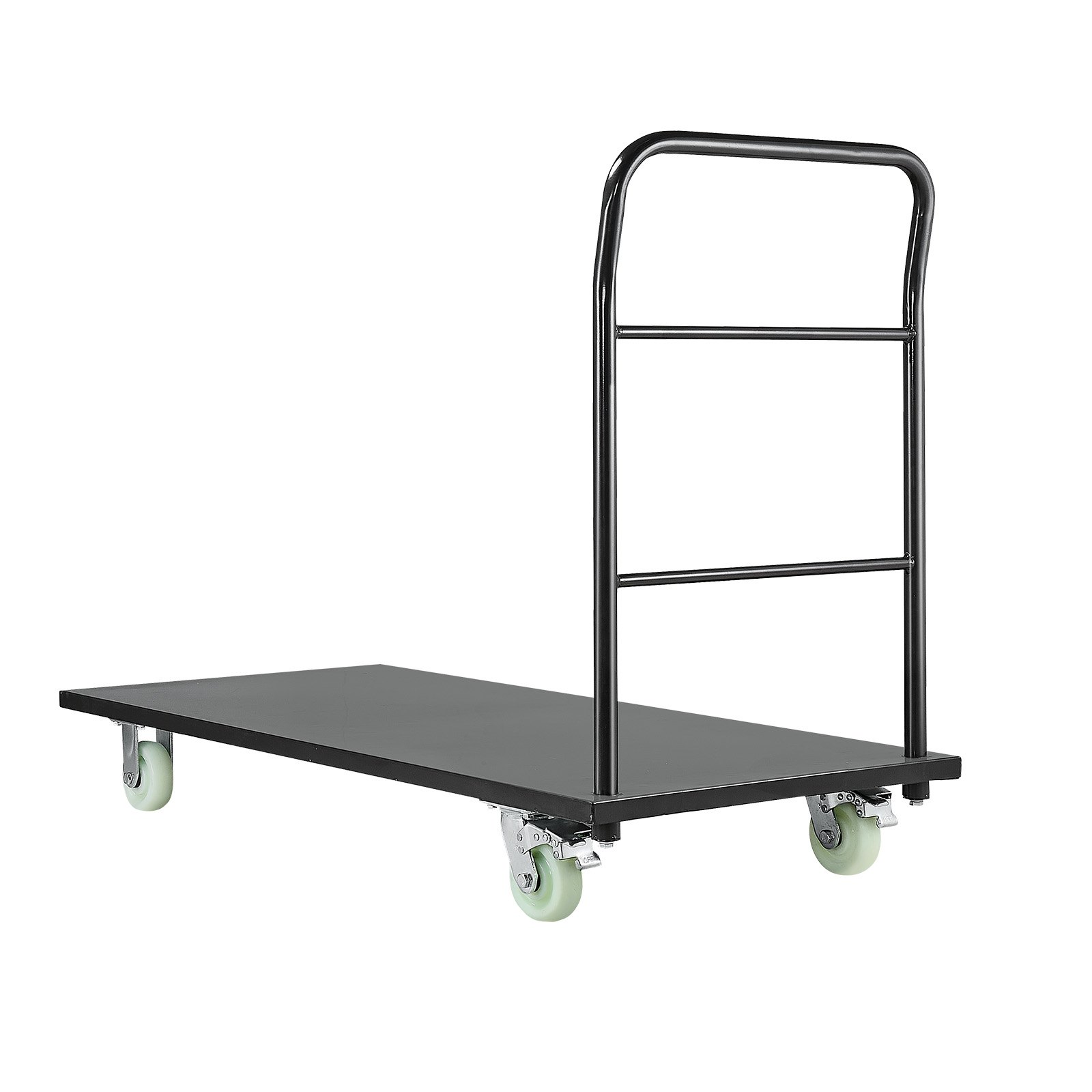 VEVOR Heavy Duty Platform Truck, 2000 lbs Capacity, Industrial Steel Flatbed Cart with Swivel Wheels and Handle, Platform Hand Push Truck Dolly, Easy Storage, for Luggage Moving, 60 x 27.6 x 42.9 in