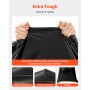 VEVOR Contractor Trash Bags, 40-45 Gallon Heavy Duty Contractor Trash Bags, 1.7 MIL Thick Large Black Industrial Garbage Bag, Big Garbage Bag (50 Count), for Commercial, Household and Industrial Use