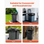 VEVOR Contractor Trash Bags, 40-45 Gallon Heavy Duty Contractor Trash Bags, 1.7 MIL Thick Large Black Industrial Garbage Bag, Big Garbage Bag (50 Count), for Commercial, Household and Industrial Use