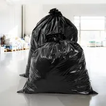 VEVOR Contractor Trash Bags, 40-45 Gallon Heavy Duty Contractor Trash Bags, 1.7 MIL Thick Large Black Industrial Garbage Bag, Big Garbage Bag (50 Count), for Commercial, Household and Industrial Use