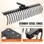 VEVOR Tow Behind Landscape Rake, 60" Tow Dethatcher with 21 Steel Coil Tines, Lawn Dethatcher Rake Attaches to 48" or 60" Toolbars and 3-point Suspension Systems, for Leaves, Pine Needles, and Grass