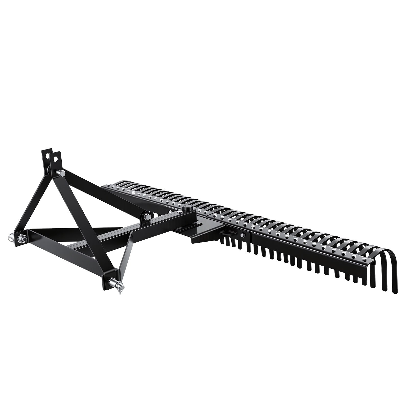 VEVOR Tow Behind Dethatcher, 183 cm Tow Dethatcher with 36 Steel Tines, 3-Point Lawn Dethatchers Rake with Attachments for Tractor, Landscape Rake for Garden, Farm, Grass