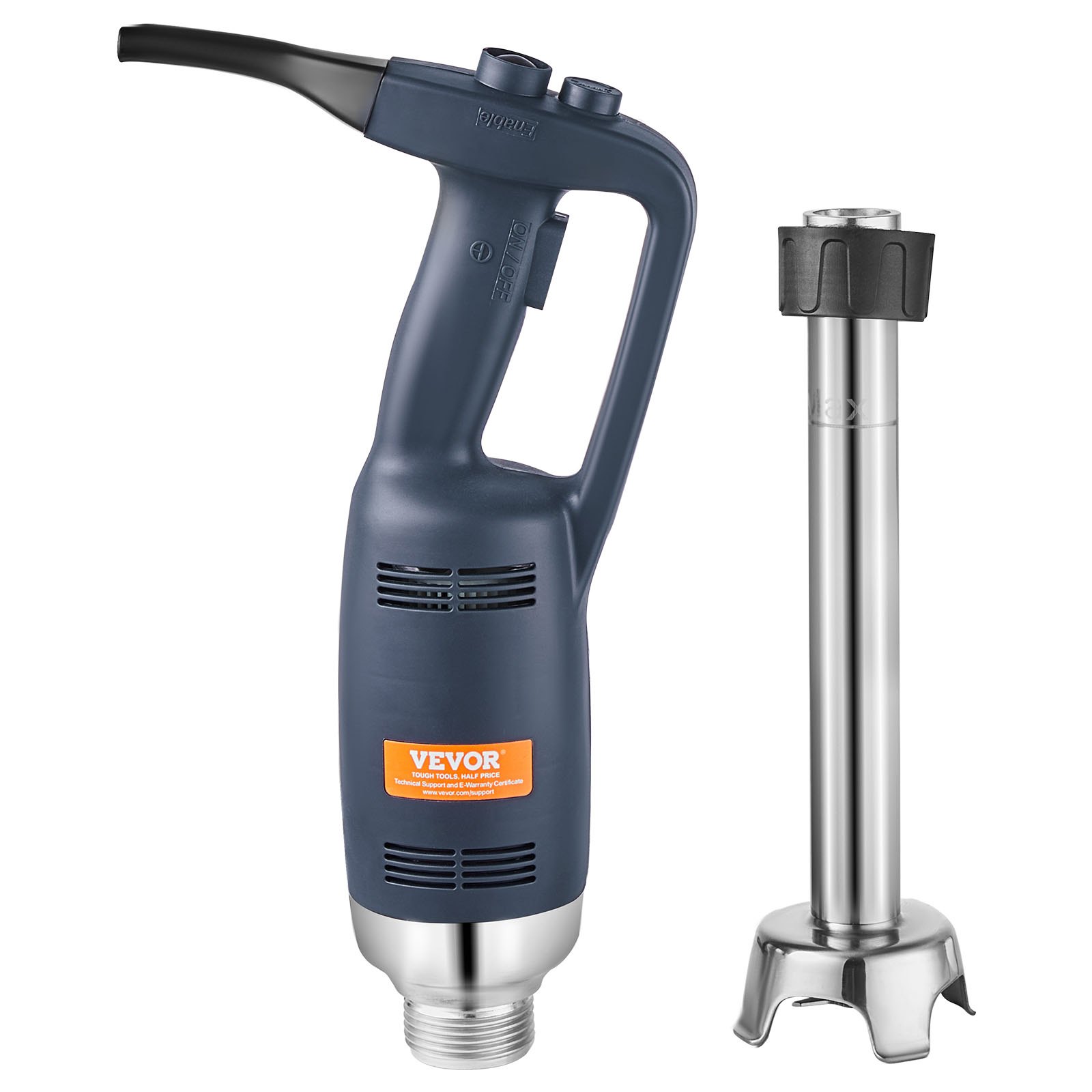 VEVOR Commercial Immersion Blender, 350W Heavy Duty Hand Mixer, 12 inch Stepless Variable Speed Mixer with Stainless Steel Blade, Multi-Purpose Portable Mixer for Soup, Sauces, Mashed Potatoes, Cream