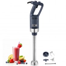 VEVOR Commercial Immersion Blender, 500W Heavy Duty Hand Mixer, 16 inch Stepless Variable Speed Mixer with Stainless Steel Blade, Multi-Purpose Portable Mixer for Soup, Sauces, Mashed Potatoes, Cream