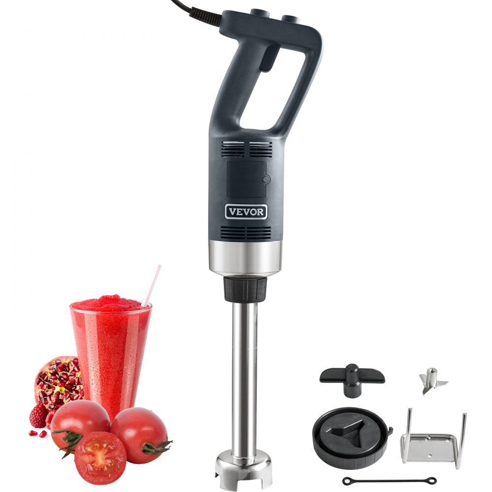 VEVOR Commercial Immersion Blender, 500 Watt Heavy Duty Hand Mixer, Variable Speed Kitchen Stick Mixer with 304 Stainless Steel Blade, Multi-Purpose Portable Mixer for Soup, Smoothie, Puree, Baby Food