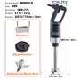 VEVOR Commercial Immersion Blender, 500 Watt Heavy Duty Hand Mixer, Variable Speed Kitchen Stick Mixer with 304 Stainless Steel Blade, Multi-Purpose Portable Mixer for Soup, Smoothie, Puree, Baby Food
