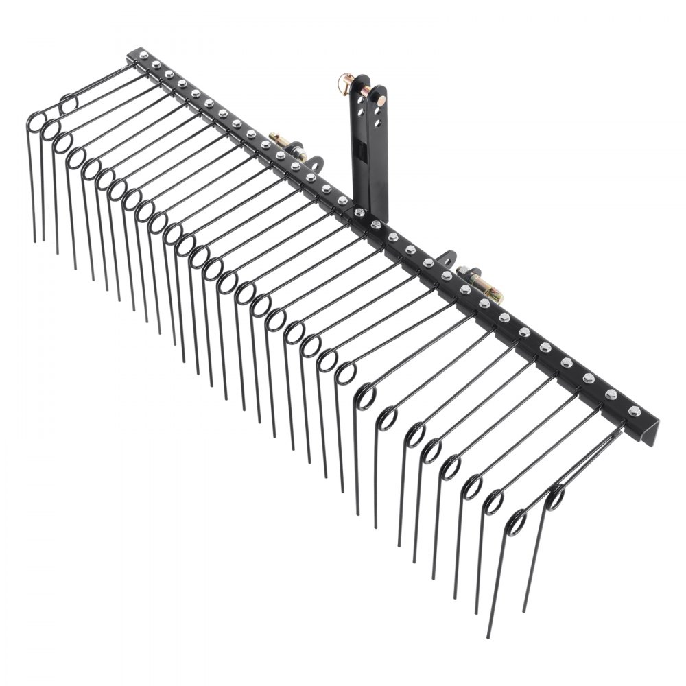 VEVOR Tow Behind Landscape Rake 72"/183 cm Lawn Dethatcher Rake with 32 Steel Tines