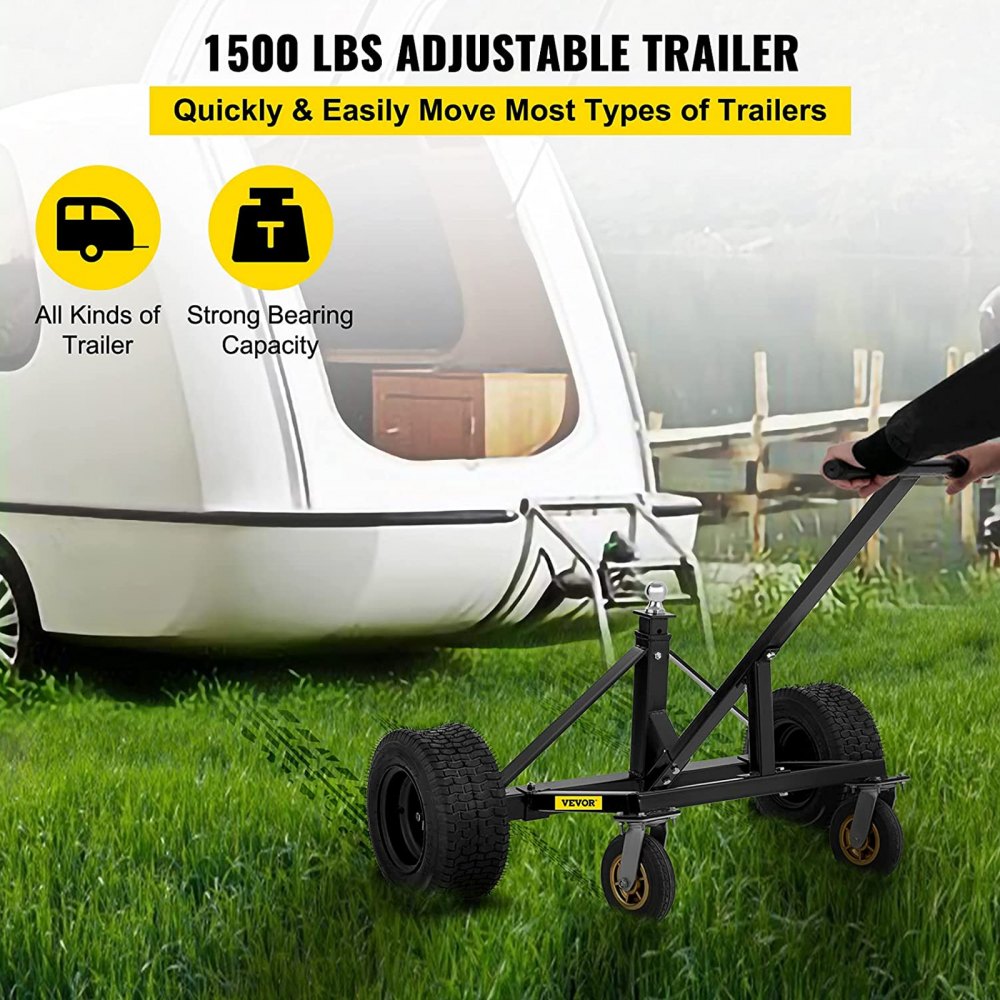 VEVOR Adjustable Trailer Dolly Trailer Mover Dolly 680kg Manual Dolly w/Casters