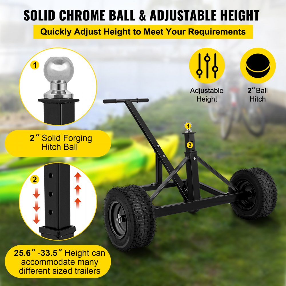 VEVOR Adjustable Trailer Dolly Trailer Mover Dolly 680kg Manual Dolly w/Casters