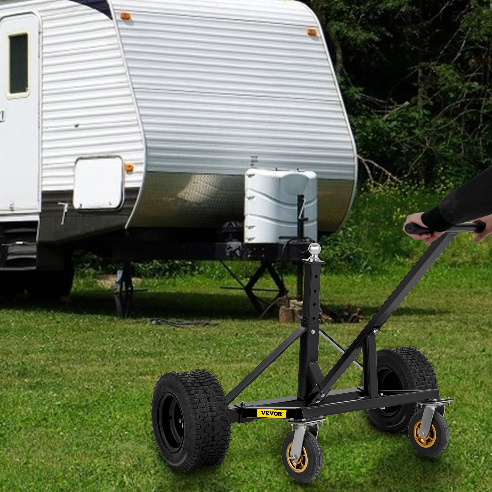 VEVOR Adjustable Trailer Dolly Trailer Mover Dolly 680kg Manual Dolly w/Casters