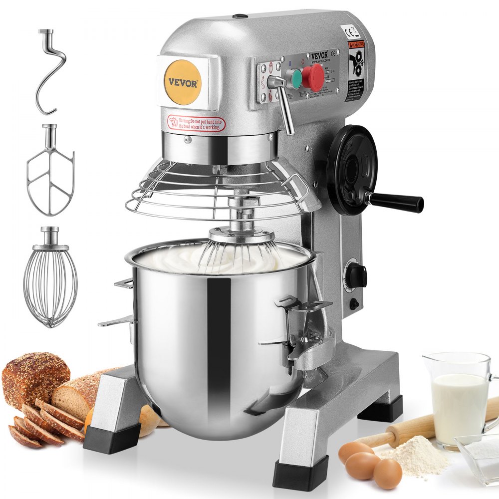 VEVOR Commercial Food Mixer 18,7L 3-hastighets Stand Deg Mixer 1100W för restaurang