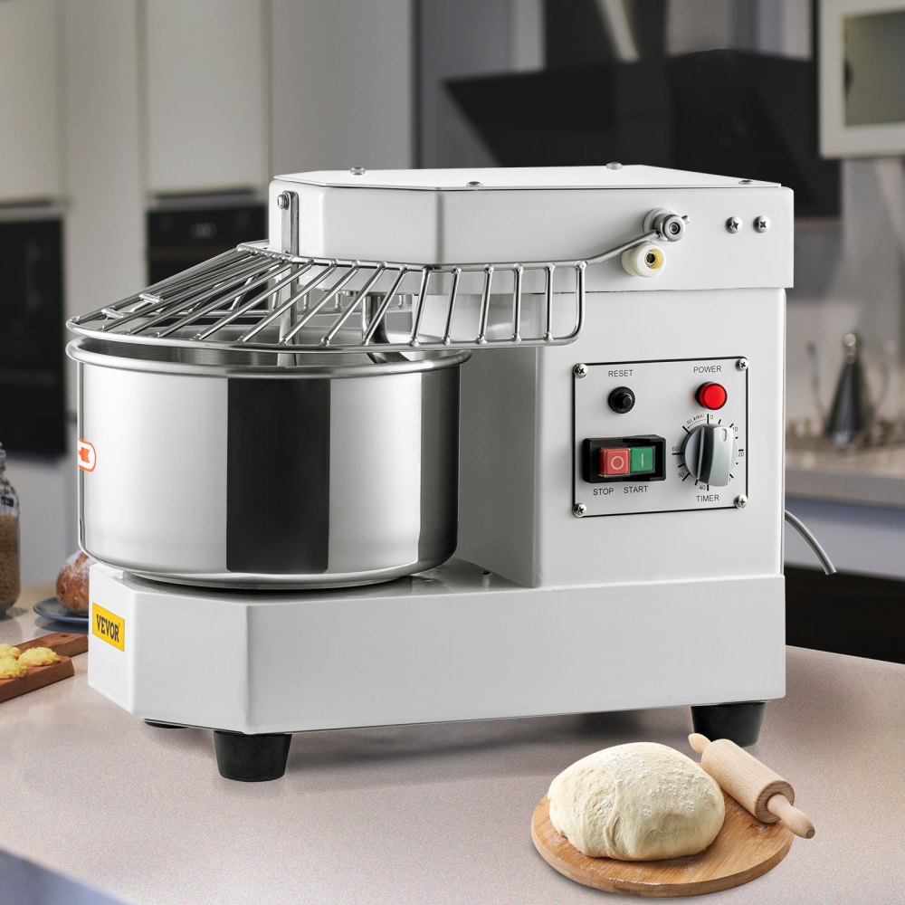 VEVOR Commercial Dough Food Mixer Spiral Dough Mixer w/ 8 L Stainless Steel Bowl