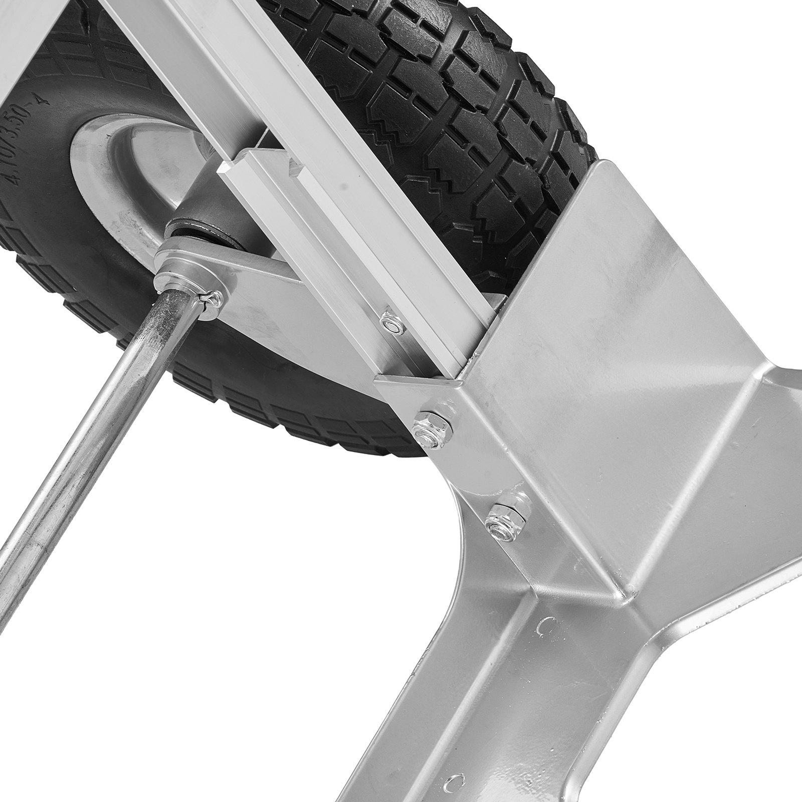 VEVOR Hand Truck, 226.9 kg Load Capacity, Heavy-Duty Hand Truck Dolly with Non-Slip Wheels & Handle, Aluminum Alloy Portable Trolley Dolly with Tie-down Strap for Moving Home, Office, Warehouse