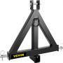 VEVOR 3 Point Trailer Hitch Heavy Duty 2In Receiver Hitch Category 1 33In Hitch Attachments Tow Hitch Drawbar Adapter Black (Heavy Duty Trailer Hitch)