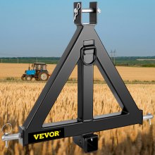 VEVOR 3 Point 2 Receiver Trailer 44lbs Tow Hitch Category 1 Attachment Tractor