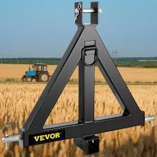 VEVOR 3 Point Trailer Hitch Heavy Duty 2In Receiver Hitch Category 1 33In Hitch Attachments Tow Hitch Drawbar Adapter Black (Heavy Duty Trailer Hitch)