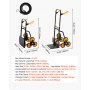 VEVOR Stair Climbing Cart, 200 kg Stair-Climbing Capacity, Heavy-Duty Folding Trolley Cart with Telescoping Handle, 6 Wheels and 2 Bungee Cords, Stair Climber Dolly for Home, Groceries, Warehouse