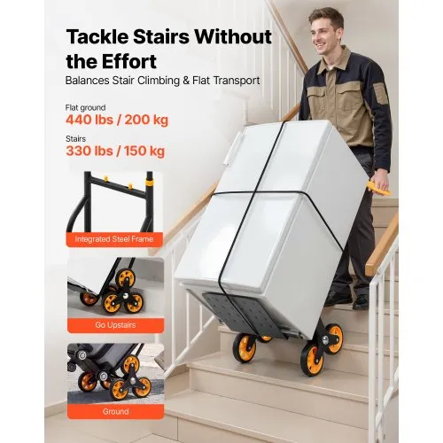 Costway Foldable Heavy Duty Wheeled Climber Shopping Cart For Seniors, Stair Climbing Dolly With Bag & Bungee Cord
