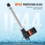 VEVOR Actuador Lineal 12V 10In Servicio Pesado 1320lbs/6000N 0.19"/s Protección IP44