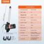 VEVOR Linear Actuator 12V 300 mm Heavy Duty 6000N 5mm/s IP44 Protection