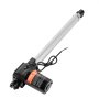 VEVOR linear actuator 12v with black motor housing, silver extendable rod, and attached wiring.
