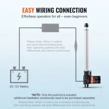 VEVOR Linear Actuator 12V 14In Heavy Duty 1320lbs/6000N 0.19"/s IP44 Protection