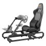 Soporte para volante de carreras VEVOR para Logitech G923/G920/G29, cabina de simulador de conducción de acero resistente - Thrustmaster T248P, altura del soporte del volante y ángulo del pedal ajustables, carga máxima de 150 kg (compacto)