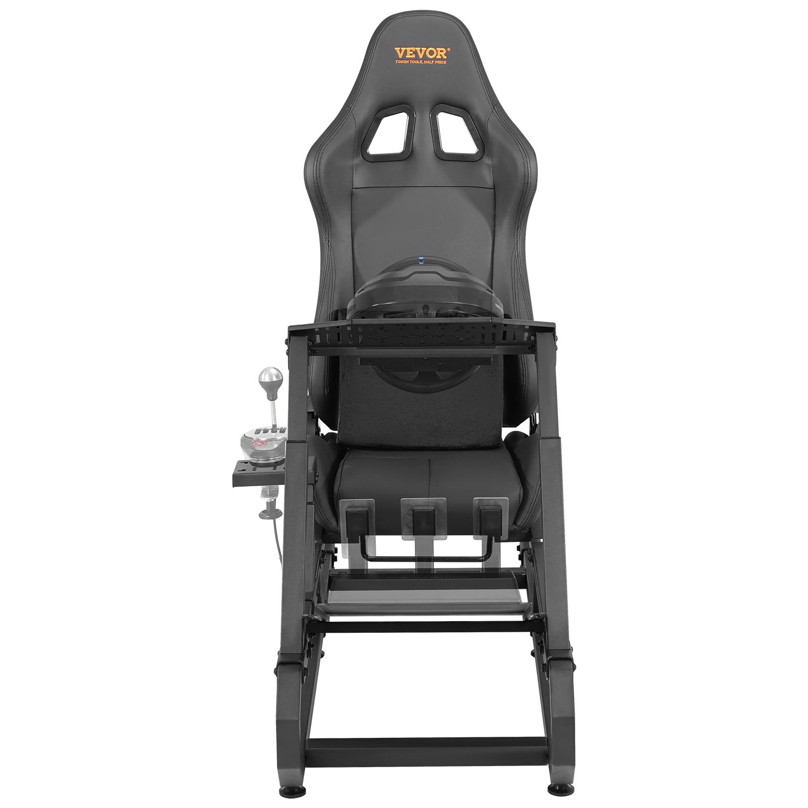 VEVOR Racing Wheel Stand For Logitech G923/G920/G29, Heavy Duty Steel Driving Simulator Cockpit-Thrustmaster T248P, Steering Wheel Bracket Height & Foot Pedal Angle Adjustable,Max Load 330 LBS Compact