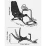 VEVOR Racing Wheel Stand, Heavy-Duty Integrated Simulator Cockpit Steering Stand, Fit Logitech G25,G27,G29,G920,G923, Thrustmaster T300RS,TX F458,T500RS,T3PA-PRO (F1/GT) and CSR Pedals, Black