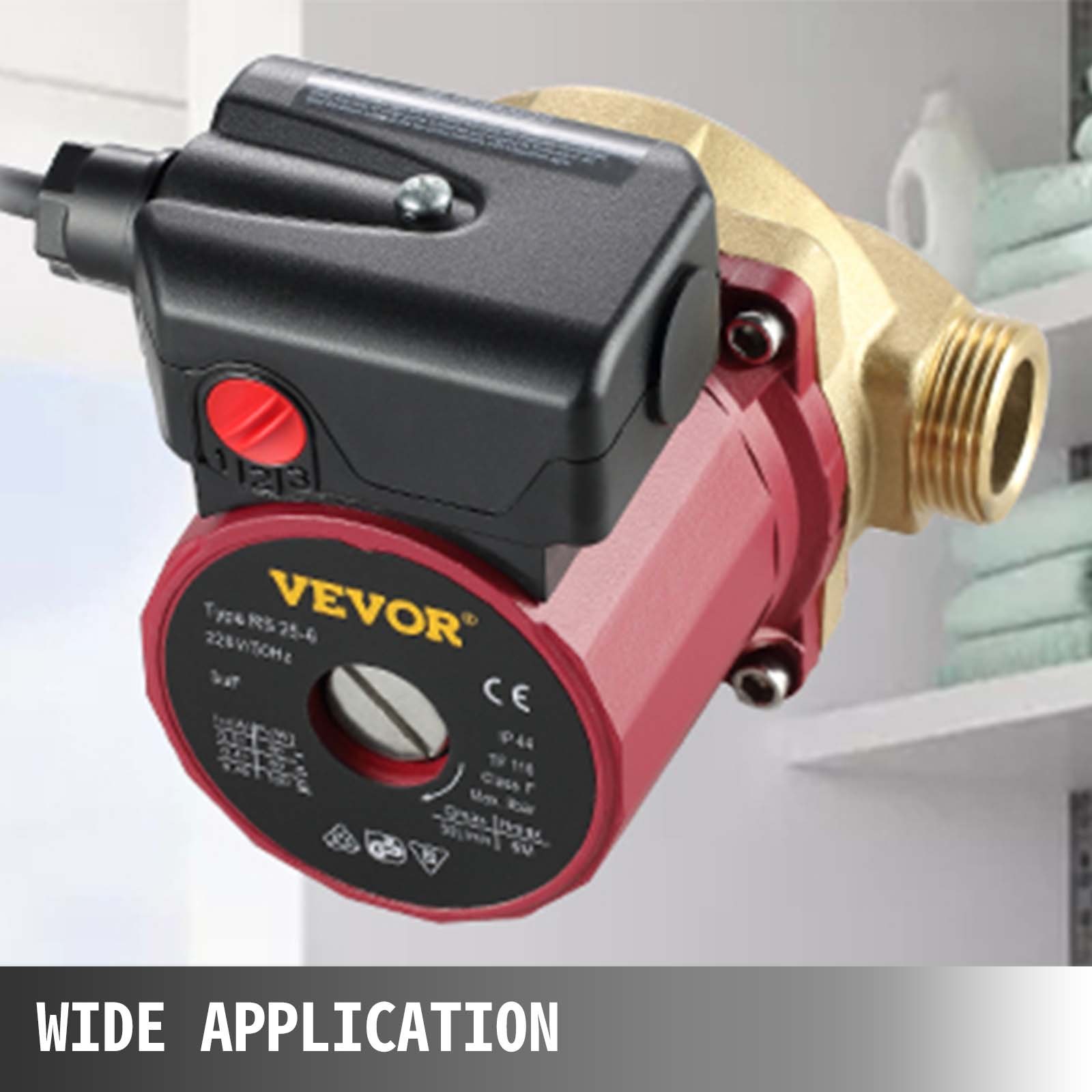 VEVOR Hot Water Circulation Pump 0.6-Inch 220V 5.3 GPM 90W Water Pump 0.8A for Bar Electronic Home Shower Washing Machine