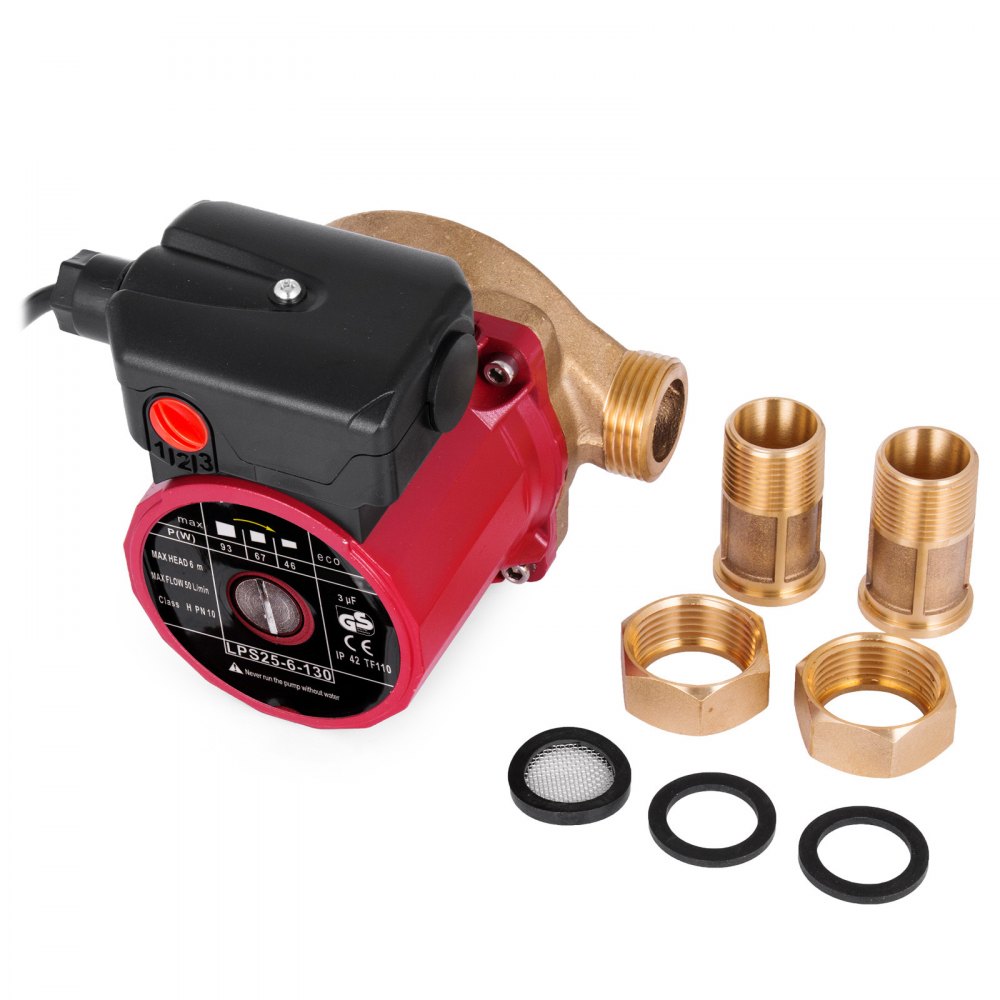 3 Speed Hot Water Circulation Pump 50L/min 6m 1 Inch Recirculating 19.7 ft