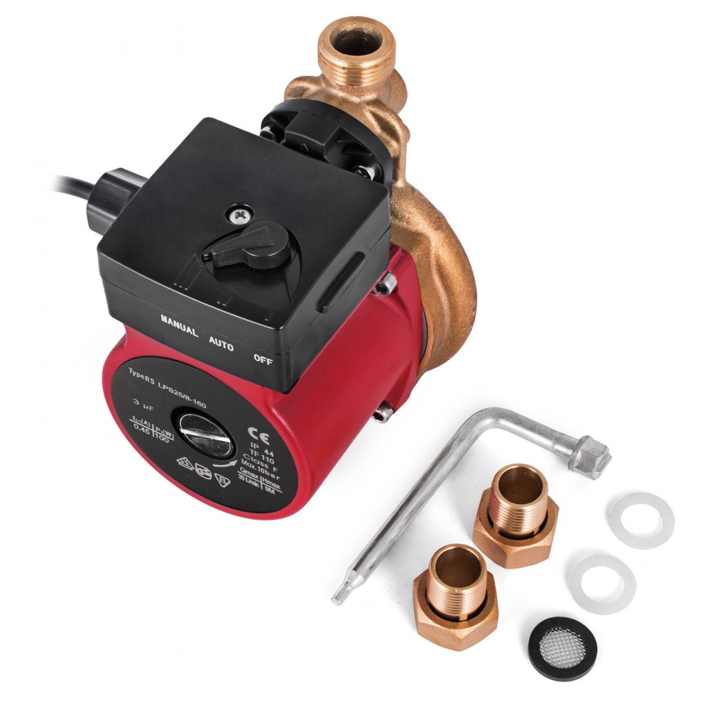 LPS25/8-180 3 Speed Brass Solar Hot Water Heater Circulator Circulation Pump