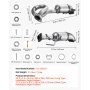 VEVOR Catalytic Converter, 2 Pack, Compatible with 2012-2017 Jeep Wrangler 3.6L V6, Front, Replacement OE 641511, Stainless Steel Material High Flow Catalytic Converter, for Exhaust Gas Purification