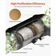 VEVOR Catalytic Converter, 2 Pack, Compatible with 2012-2017 Jeep Wrangler 3.6L V6, Front, Replacement OE 641511, Stainless Steel Material High Flow Catalytic Converter, for Exhaust Gas Purification