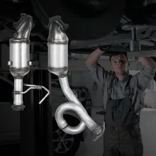 VEVOR Catalytic Converter, 2 Pack, Compatible with 2012-2017 Jeep Wrangler 3.6L V6, Front, Replacement OE 641511, Stainless Steel Material High Flow Catalytic Converter, for Exhaust Gas Purification