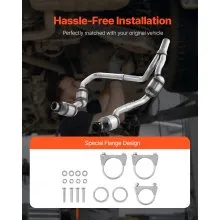 VEVOR Catalytic Converter, 2 Pack, Compatible with 2007-2009 Jeep Wrangler 3.8L V6, Front, Right, Replacement OE 50482, Stainless Steel Material High Flow Converter, for Exhaust Gas Purification