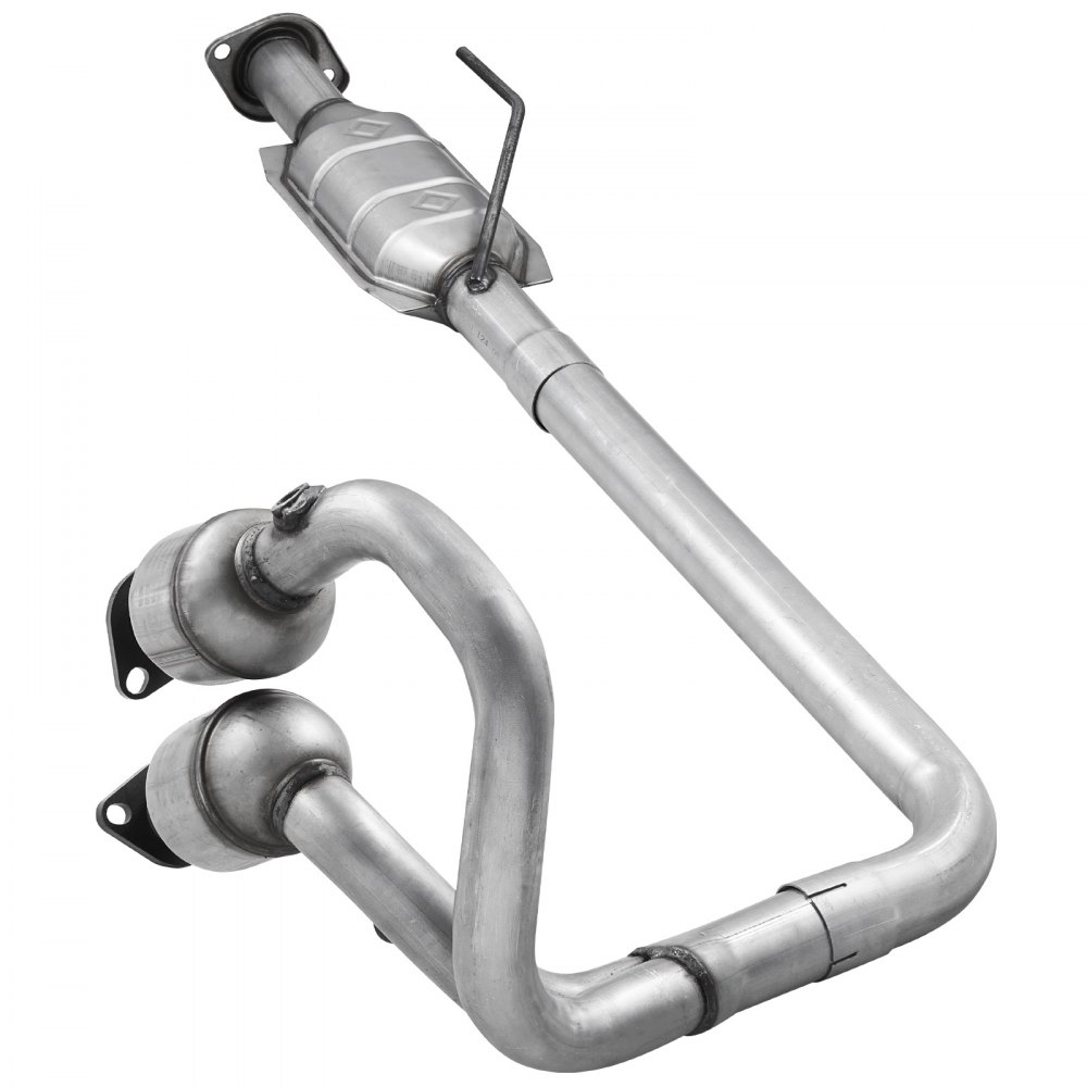 VEVOR Catalytic Converter, 2 Pack, Compatible with 2004-2006 Jeep Wrangler 4.0L L6, Front, Rear, Replacement OE 645174, Stainless Steel Material High Flow Converter, for Exhaust Gas Purification