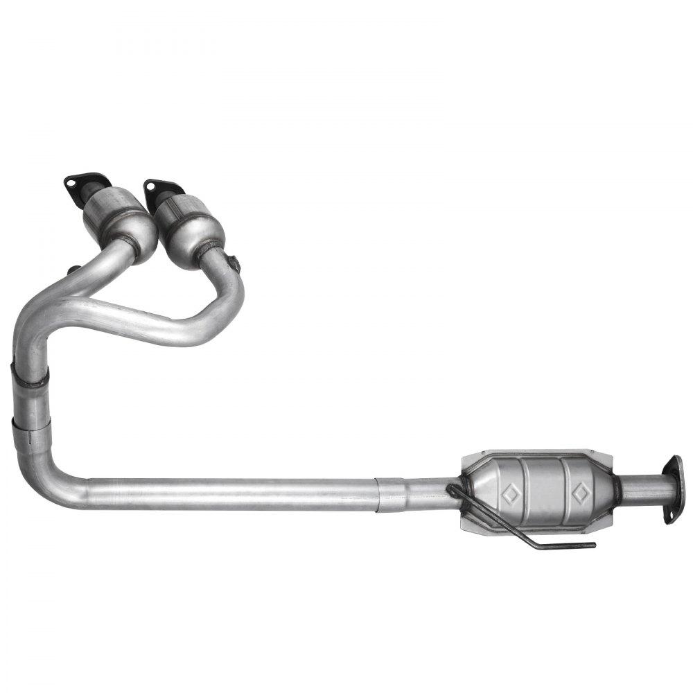 VEVOR Catalytic Converter, 2 Pack, Compatible with 2004-2006 Jeep Wrangler 4.0L L6, Front, Rear, Replacement OE 645174, Stainless Steel Material High Flow Converter, for Exhaust Gas Purification