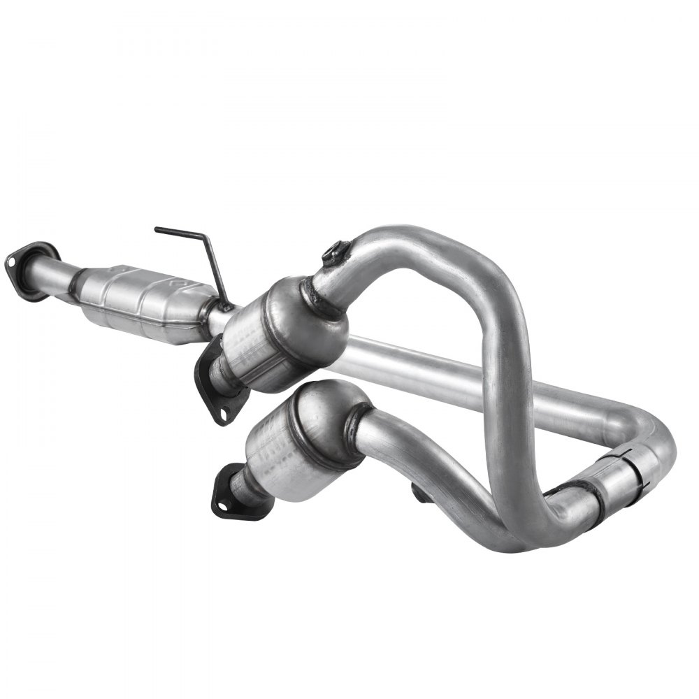 VEVOR Catalytic Converter, 2 Pack, Compatible with 2004-2006 Jeep Wrangler 4.0L L6, Front, Rear, Replacement OE 645174, Stainless Steel Material High Flow Converter, for Exhaust Gas Purification