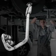 VEVOR Catalytic Converter, 2 Pack, Compatible with 2004-2006 Jeep Wrangler 4.0L L6, Front, Rear, Replacement OE 645174, Stainless Steel Material High Flow Converter, for Exhaust Gas Purification