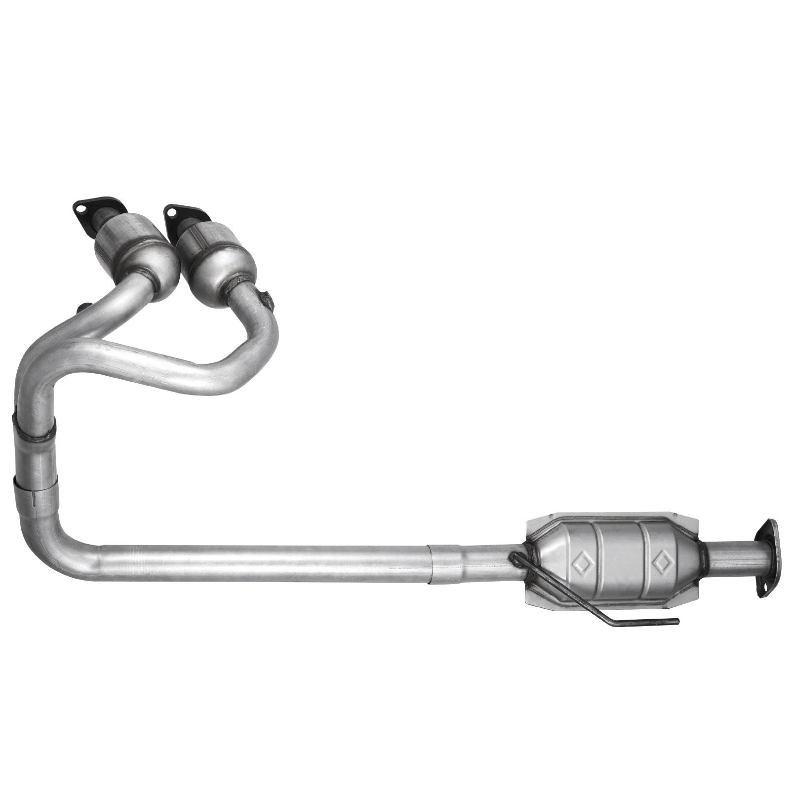 VEVOR Catalytic Converter, 2 Pack, Compatible with 2004-2006 Jeep Wrangler 4.0L L6, Front, Rear, Replacement OE 645174, Stainless Steel Material High Flow Converter, for Exhaust Gas Purification