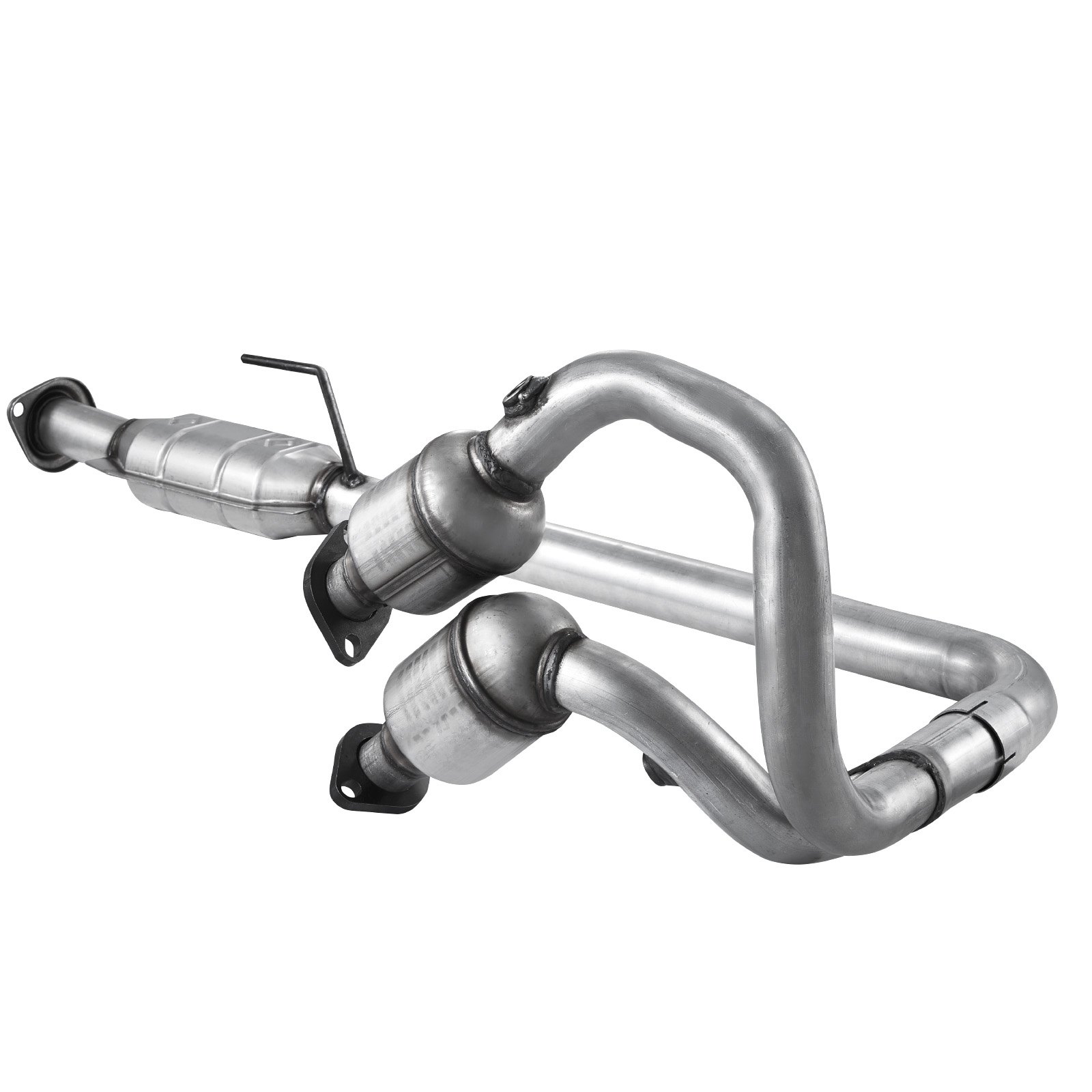 VEVOR Catalytic Converter, 2 Pack, Compatible with 2004-2006 Jeep Wrangler 4.0L L6, Front, Rear, Replacement OE 645174, Stainless Steel Material High Flow Converter, for Exhaust Gas Purification