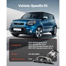 VEVOR Catalytic Converter, Compatible with Kia Soul Rio/Hyundai Veloster Accent, 1.6L L4, Front, Replacement OE 674-891, 16680, Stainless Steel High Flow Converter, for Exhaust Gas Purification